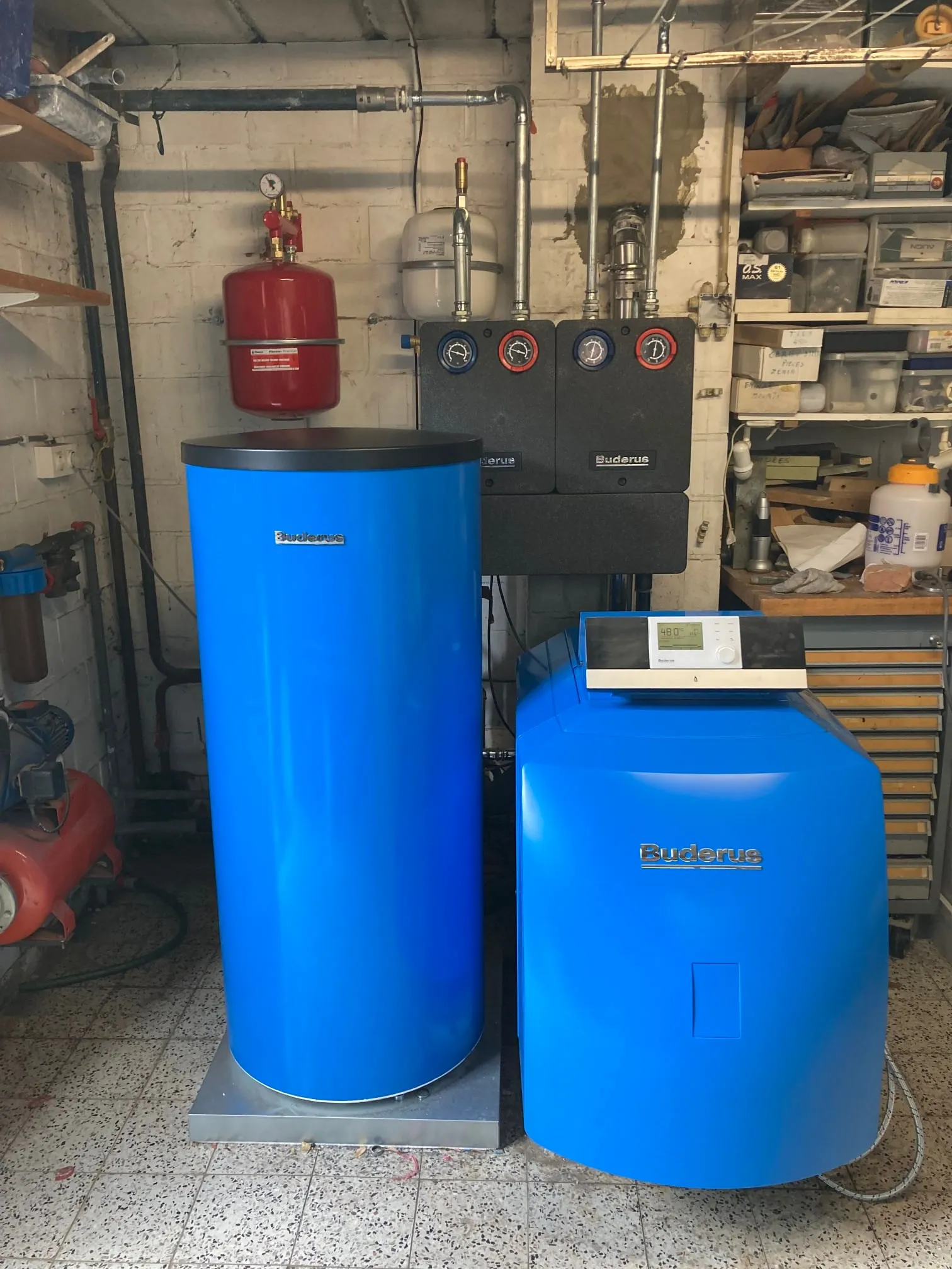 Chaudière mazout à condensation GB125 et boiler Logalux SU 200 litres