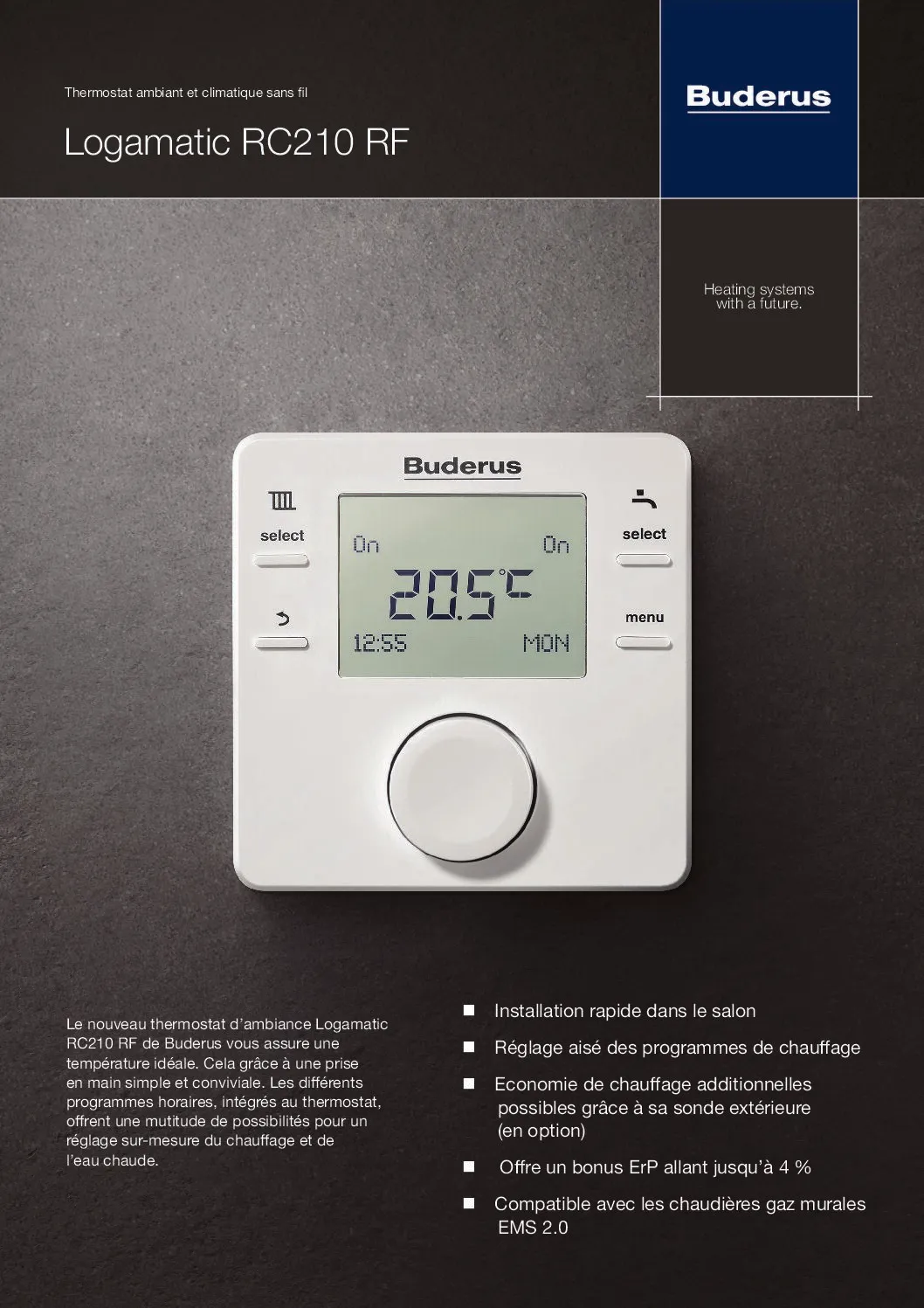 Cover van de brochure Buderus Thermostaat Logamatic RC210 RF